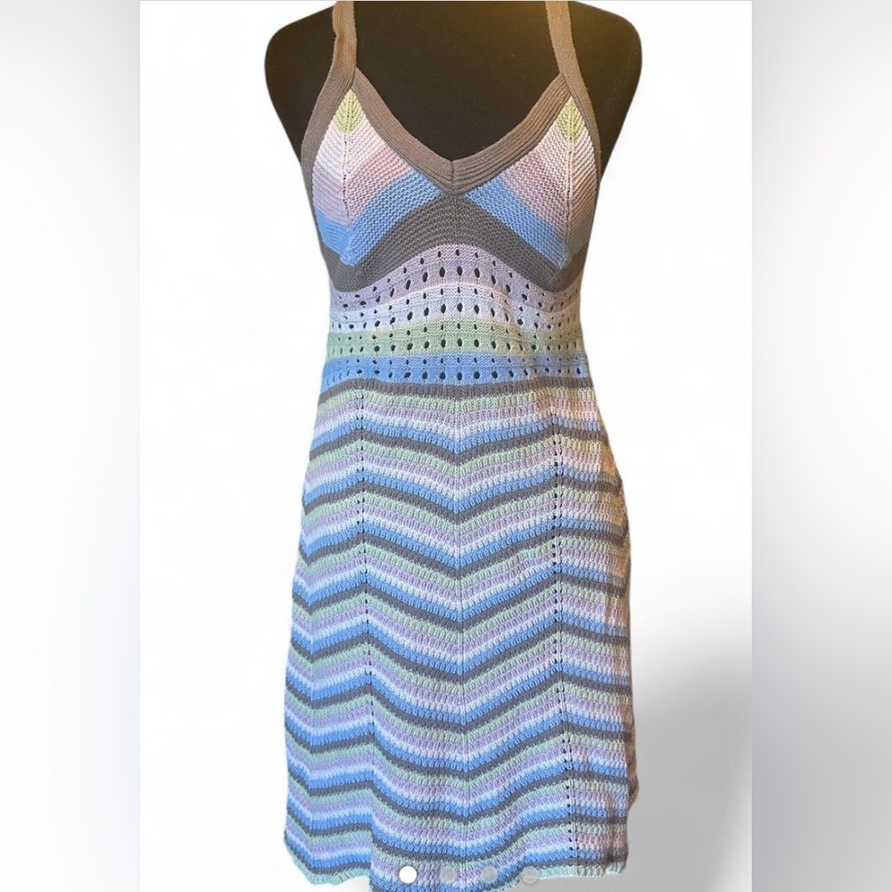 Multicolor crochet dress